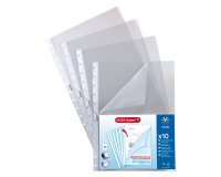 Pack of 10 removable sleeves Géode Viquel A4 smooth polypropylene 7/100e