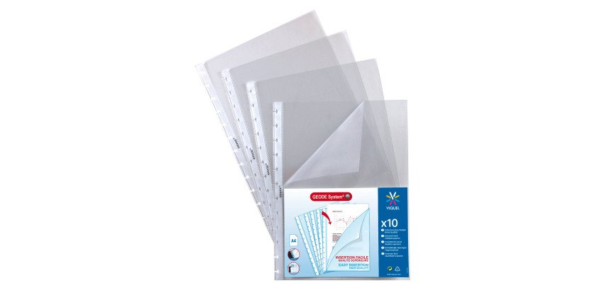 10 uitneembare hoesjes Géode Viquel A4 glad polypropyleen 7/100e