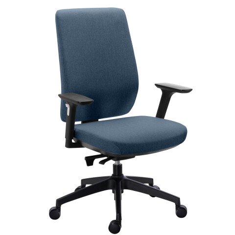 Sillón de oficina Atlas con reposabrazos regulables 3D -Azul