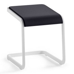 Tabouret bas Taglio piétement blanc