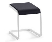 Tabouret bas Taglio piétement blanc