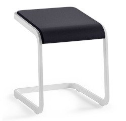 Tabouret bas Taglio piétement blanc