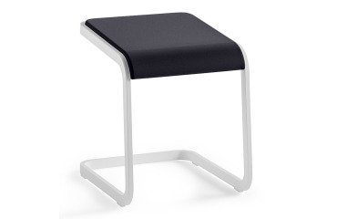 Tabouret bas Taglio piétement blanc