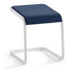 Tabouret bas Taglio piétement blanc