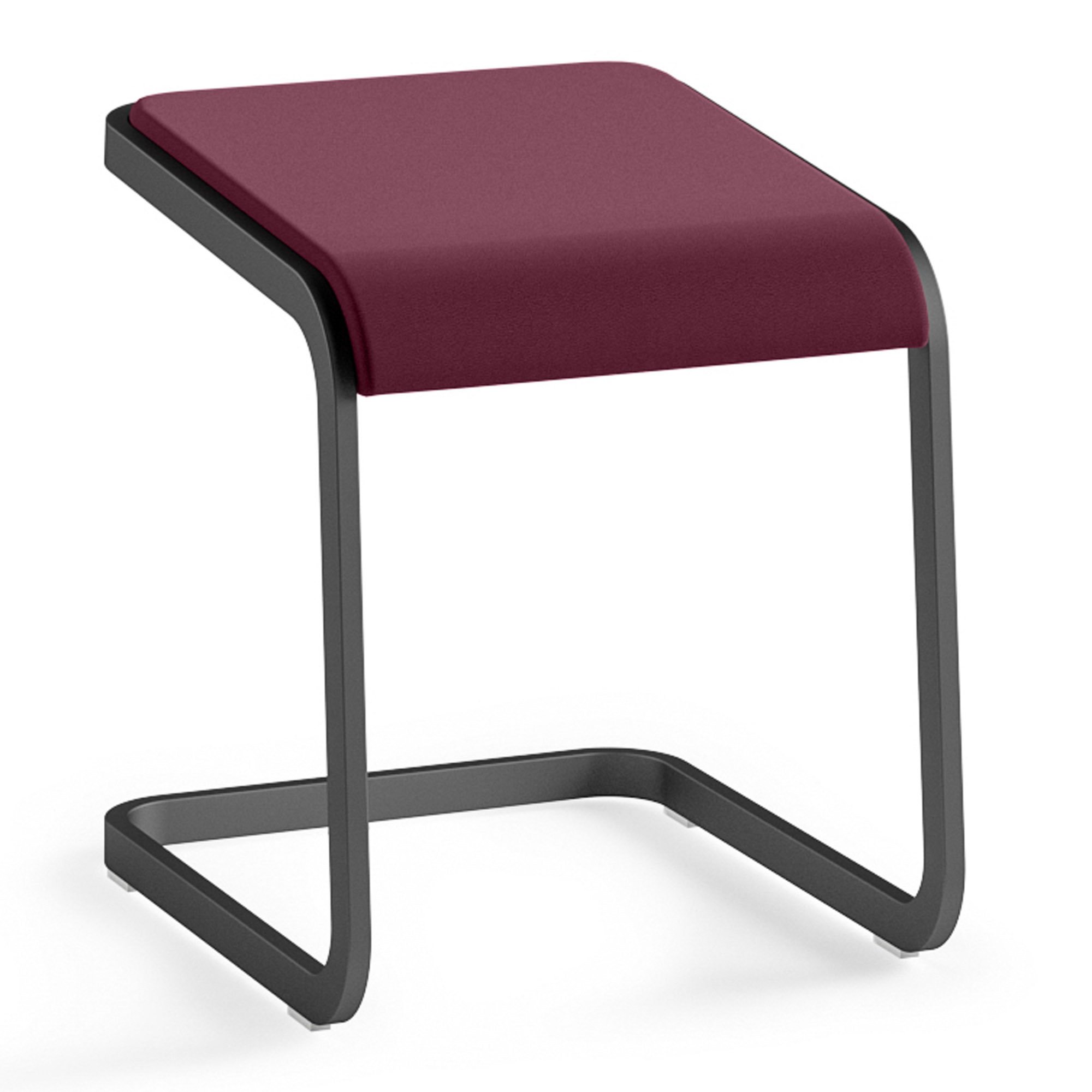 Tabouret bas Taglio piétement anthracite