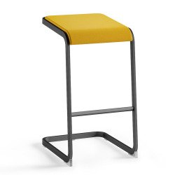 Tabouret haut Taglio piètement anthracite