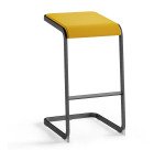 Tabouret haut Taglio piètement anthracite