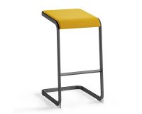 Tabouret haut Taglio piètement anthracite