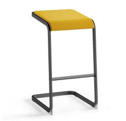 Tabouret haut Taglio piètement anthracite