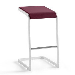 Tabouret haut Taglio piétement blanc