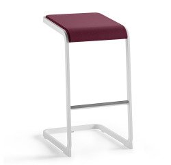 Tabouret haut Taglio piètement blanc