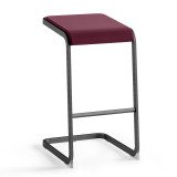 Tabouret haut Taglio piètement anthracite