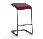 Tabouret haut Taglio piètement anthracite