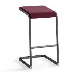 Tabouret haut Taglio piètement anthracite