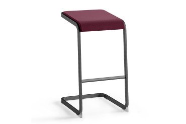 Tabouret haut Taglio piètement anthracite