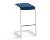 Tabouret haut Taglio piétement blanc
