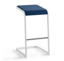 Tabouret haut Taglio piétement blanc