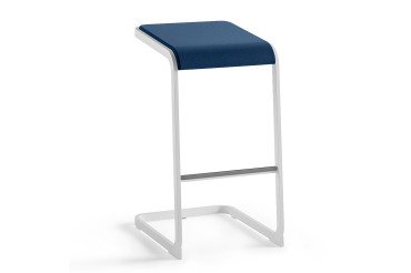 Tabouret haut Taglio piétement blanc