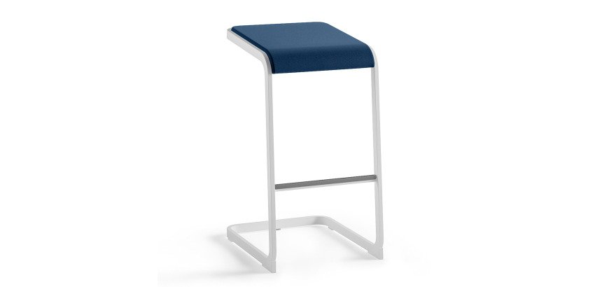 Tabouret haut Taglio piétement blanc