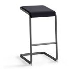 Tabouret haut Taglio piètement anthracite