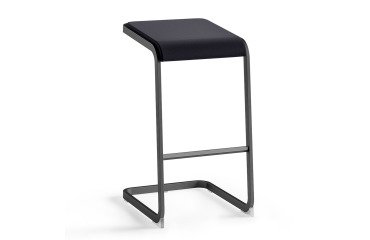 Tabouret haut Taglio piètement anthracite non feu