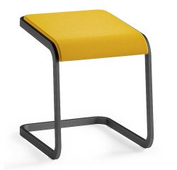 Tabouret bas Taglio piètement anthracite