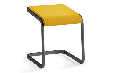 Niedriger Hocker Taglio - anthrazitfarbiges Gestell