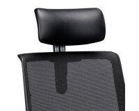 Reposacabezas de cuero sintético negro para sillón Atlas malla