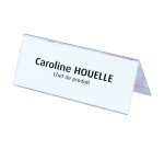 Chevalet porte-nom Elba plastique 60 x 250 mm - Paquet de 25