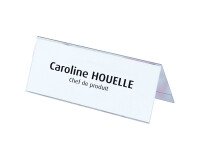 Plastic nameplate Elba 60 x 250 mm - pack of 25