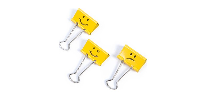 Pince double clip Emojis 19 mm Rapesco - Boîte de 20