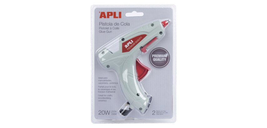Pistola de cola 20W Premium + 2 barras de silicona