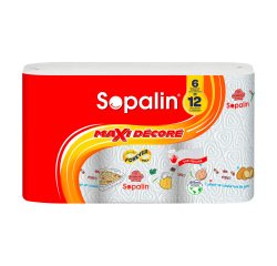 Pack 12 rouleaux essuie-tout Sopalin décoré + 6 offerts