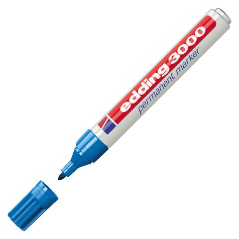 Rotulador permanente edding 3000 Punta 1,5 a 3 mm azul claro
