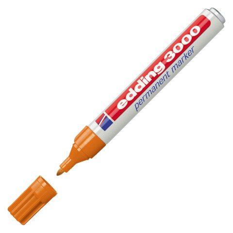 Rotulador permanente edding 3000 Punta 1,5 a 3 mm naranja