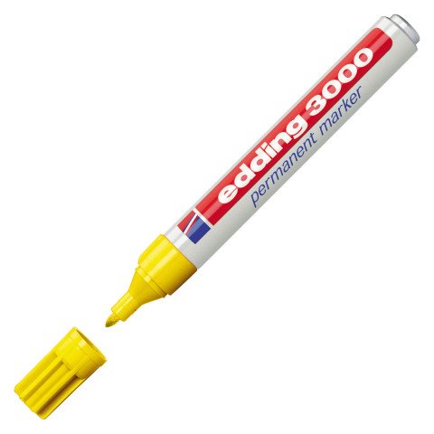 Rotulador permanente edding 3000 Punta 1,5 a 3 mm amarillo