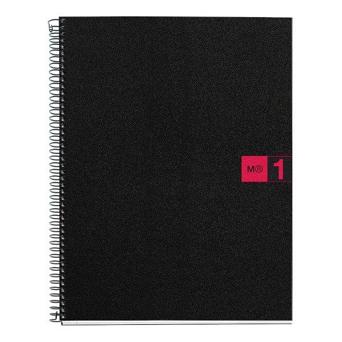 Cuaderno tapa de polipropileno A4 cuadricula 5 mm- 1 color Miquelrius Rojo