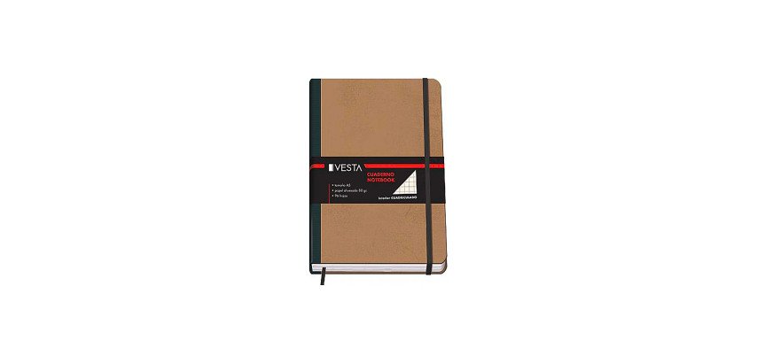 Cuaderno Vesta Nature A5 cuadricula 5 mm - Dohe