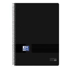 Cuaderno tapa de plástico A4 Europeanbook 8 Black'n colors 5x5 160 Hojas - Oxford