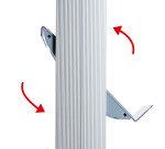 Présentoir mobile plexiglass 16 documents Paperflow