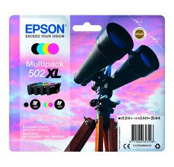 Epson 502XL (C13T02W64010) Pack de 4 cartuchos negro + colores de alta capacidad (470 + 3x550 páginas)
