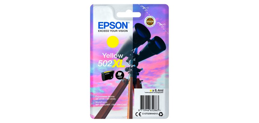 Epson 502 XL cartridge hoge capaciteit afzonderlijke kleuren voor inkjetprinter 