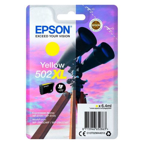 Epson 502 XL (C13T02W44010) cartuchos originales amarillo alta capacidad (550 páginas)