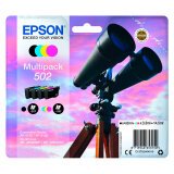 Epson 502 pack of 4 cartridges 1 black and 3 colors for inkjet printer 