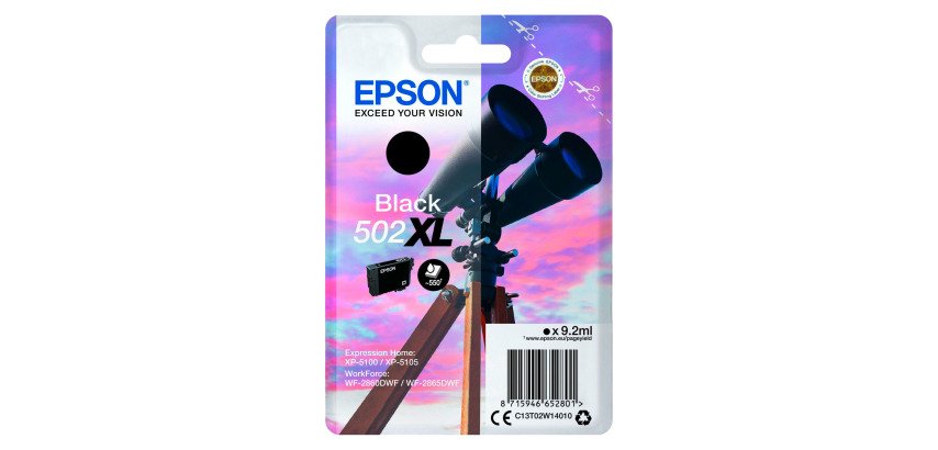 Epson 502 XL (C13T02W14010) cartuchos originales negro alta capacidad (470 páginas)