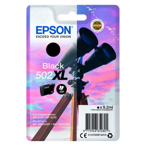 Epson 502 XL (C13T02W14010) cartuchos originales negro alta capacidad (470 páginas)