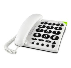 Doro téléphone filaire PhoneEasy 311C Blanc