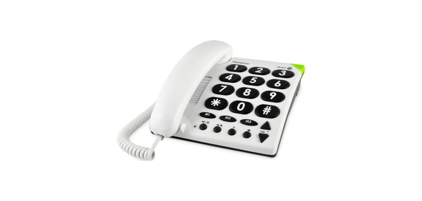 Doro téléphone filaire PhoneEasy 311C Blanc