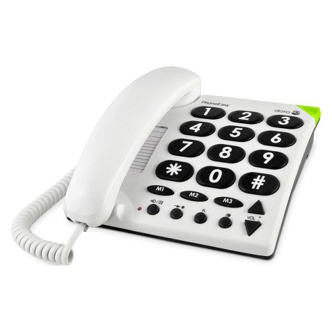 Doro téléphone filaire PhoneEasy 311C Blanc