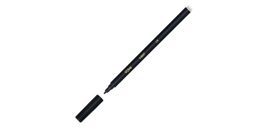 Stylo feutre Bic Visa à capuchon pointe 2 mm - écriture moyenne 0,8 mm